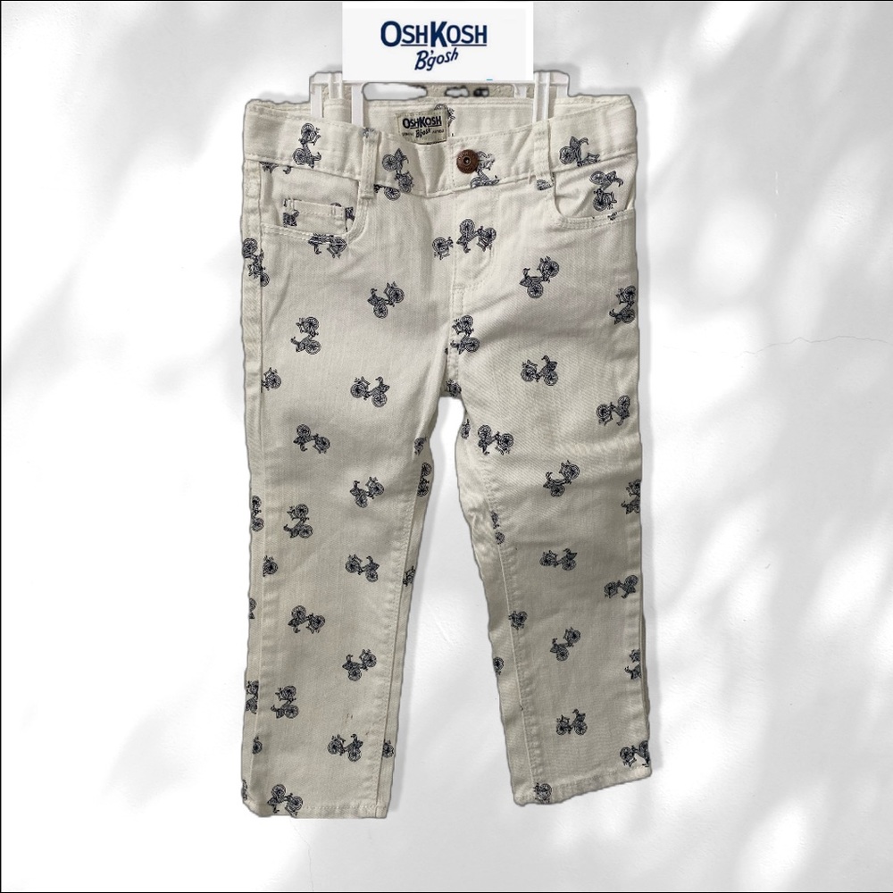 White Bicycle Stretch Jegging Jeans with Adjustable Waist Osh Kosh